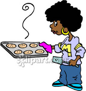 Woman Who Made Cookies   Royalty Free Clipart Picture