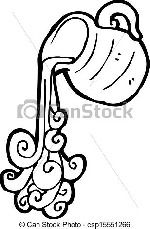Art Vector Of Cartoon Pouring Water Jug Csp15551266   Search Clipart