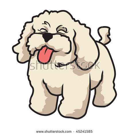Cartoon Vector Illustration Panting Poodle   45241585   Shutterstock