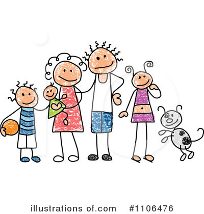 Family Clipart  1106476 By C Charley Franzwa   Royalty Free  Rf  Stock    