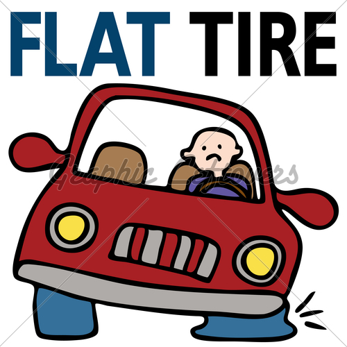Flat Tire   Gl Stock Images