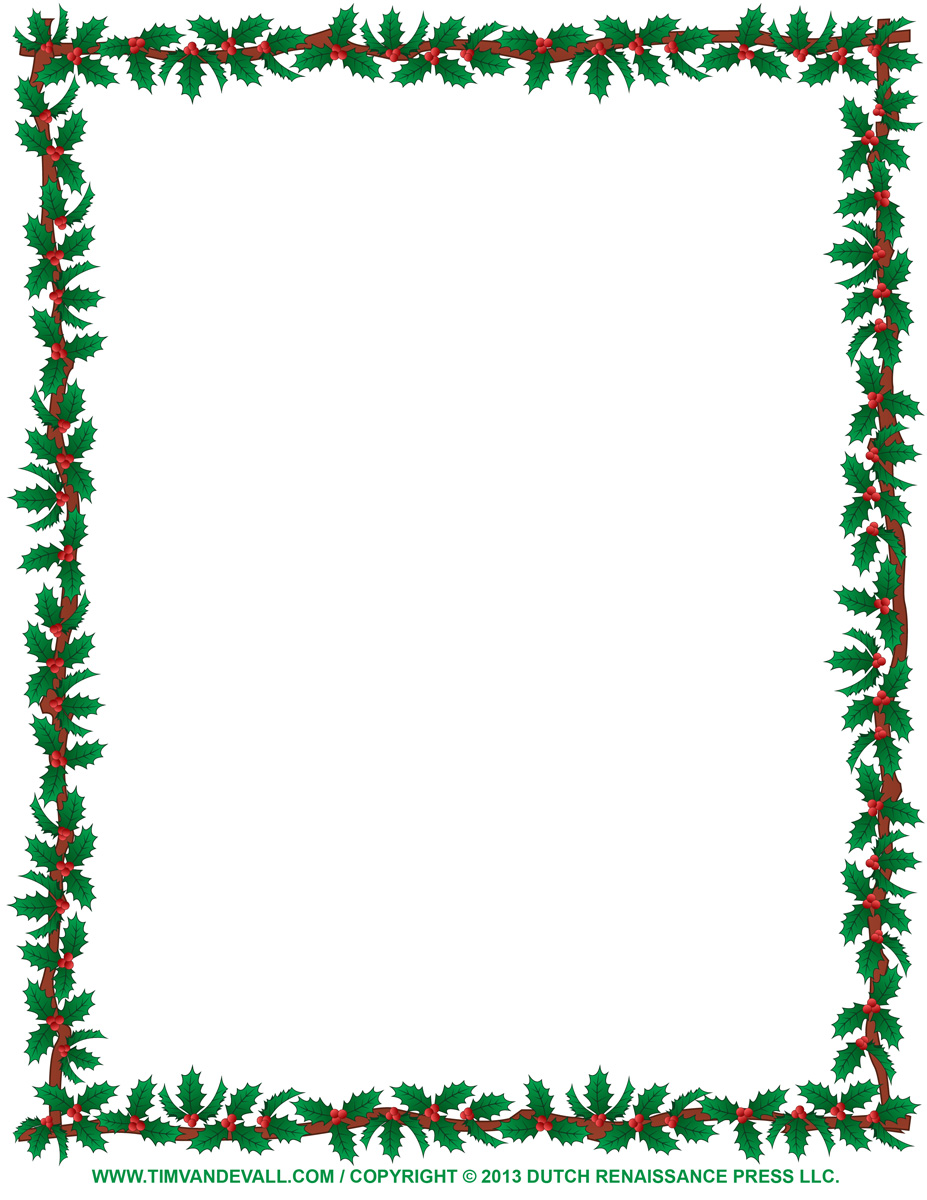 Free Holly Clip Art Border And Christmas Decoration Images