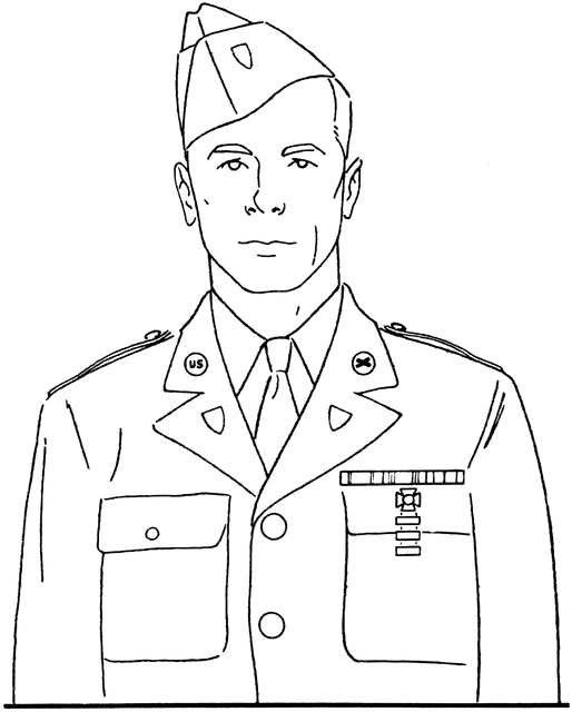 Man In Army Dress Uniform   Clipart Etc