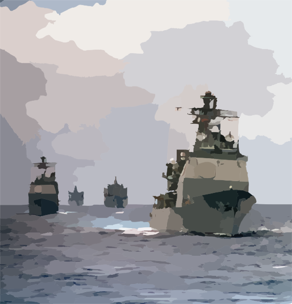 Navy Ships At Sea Clip Art At Clker Com   Vector Clip Art Online    