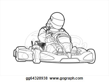       Outline Karting On White Background  Eps Clipart Gg64328938
