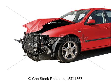 Picture Of Isolated Damaged Car After An Accident Csp5741867   Search