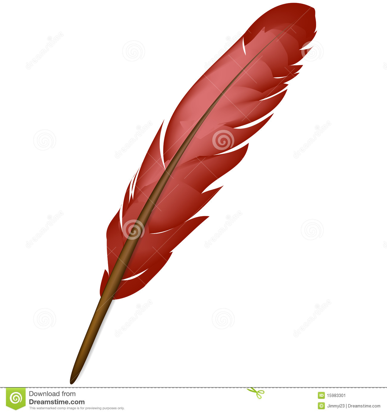 Red Feather Clipart Feather Stock Illustrations Vectors   Clipart