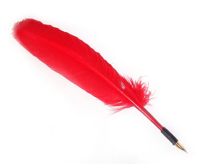 Red Feather Clipart Quill Pens And Feather Quills For Traditional