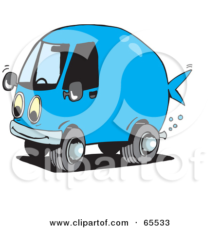 Royalty Free  Rf  Clipart Illustration Of A Blue Fish Van By Dennis