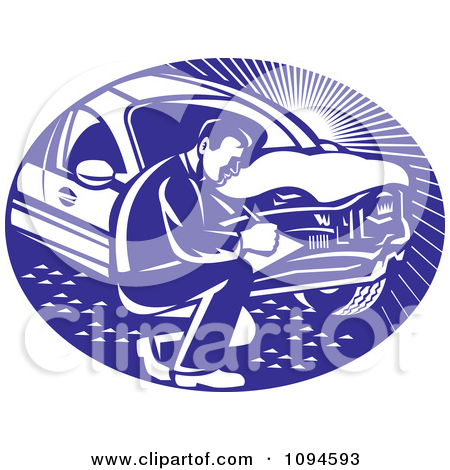 Royalty Free  Rf  Clipart Illustration Of A Retro Auto Repair Logo