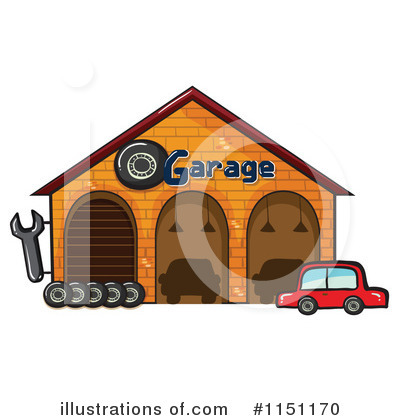 Royalty Free  Rf  Garage Clipart Illustration By Colematt   Stock