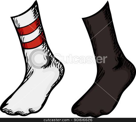 Socks With Feet In Them Stock Vector Clipart Isolated Feet With