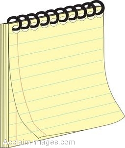 Spiral Note Pad Yellow Paper