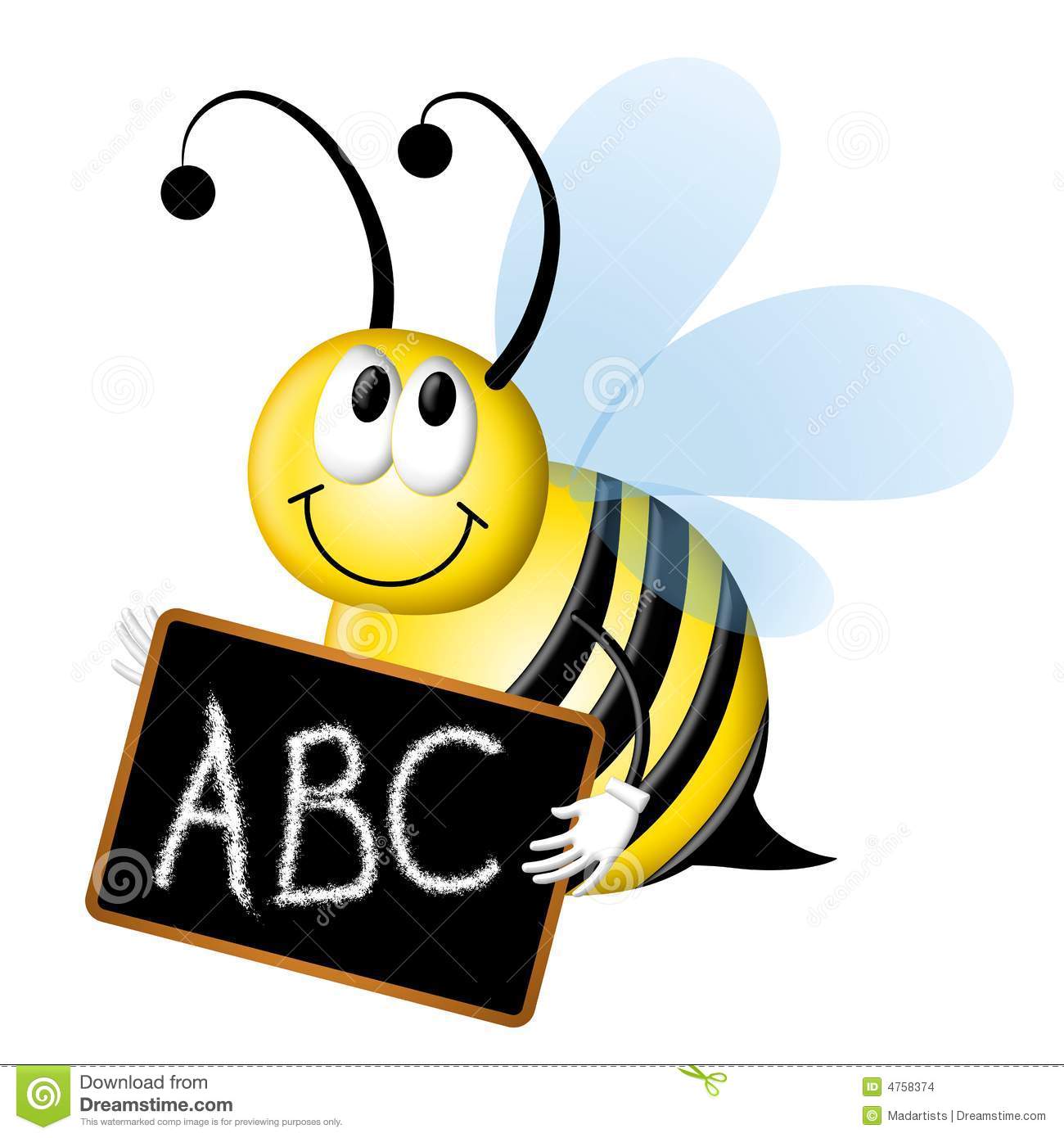 Stock Images  Spelling Bee With Abc Chalkboard  Image  4758374