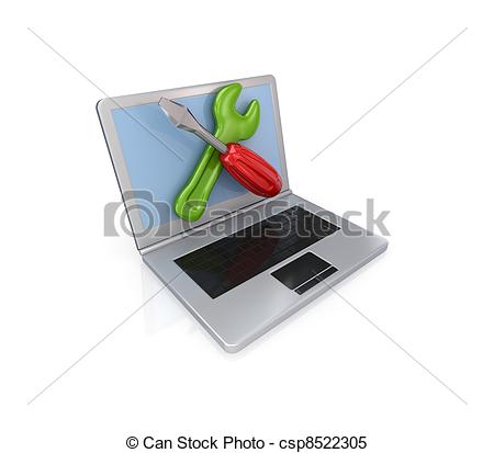 Technical Support Concept Isolated On White Background 3d Rendered
