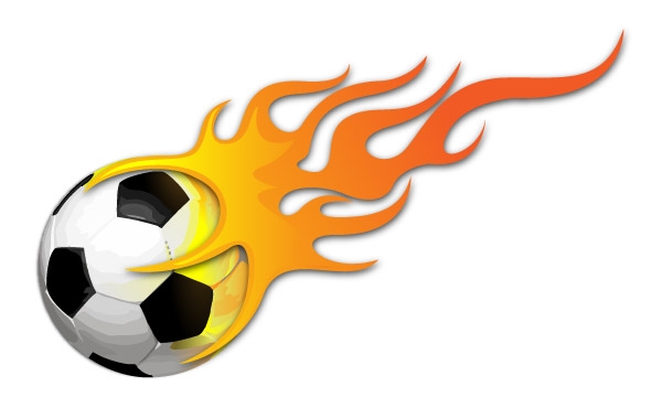 Ball On Fire Vector Image Vector Free Vector Images   Vector Me