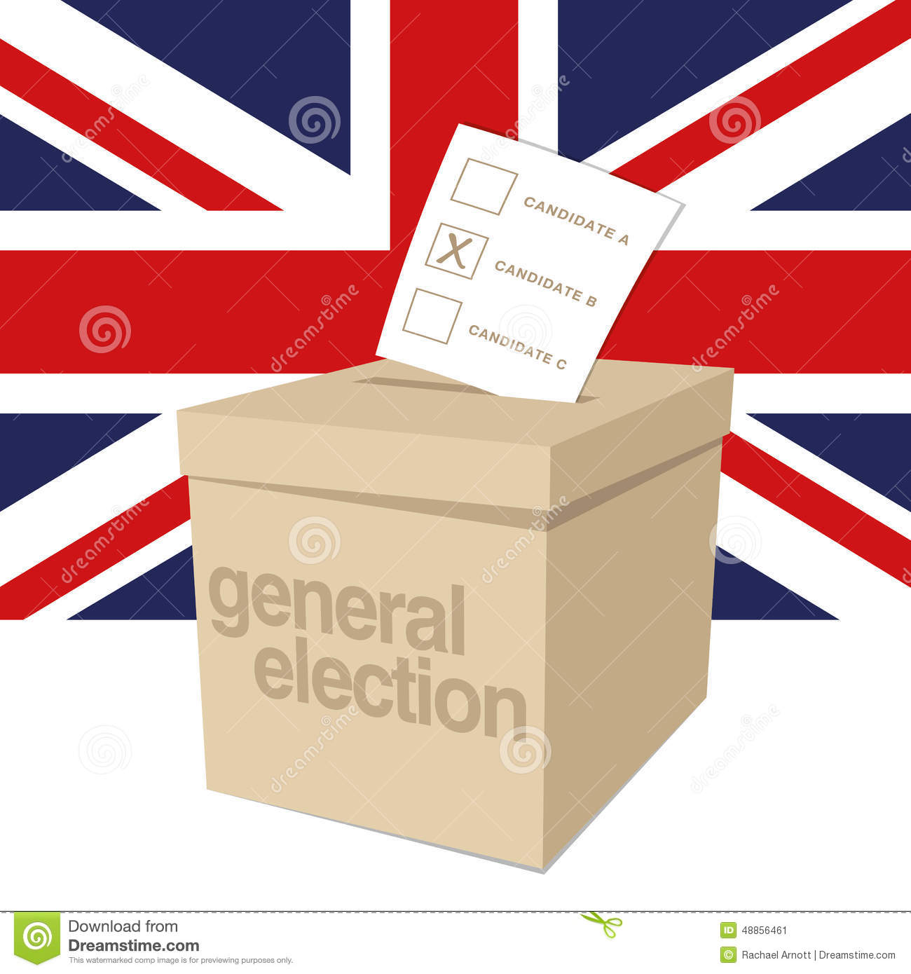 Ballot Box For A Uk General Election Stock Vector   Image  48856461