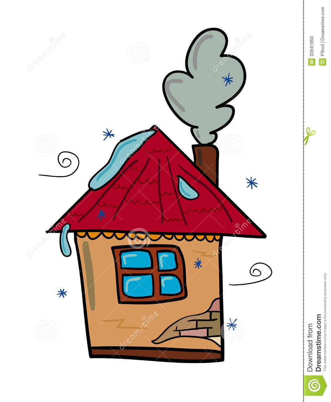 Chimney Smoke Clipart Big House With A Chimney And A