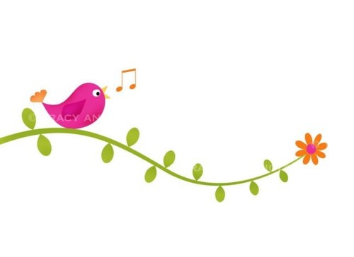 Clip Art   Bird On Vines For Commercial And Personal Use  Scrapbooking