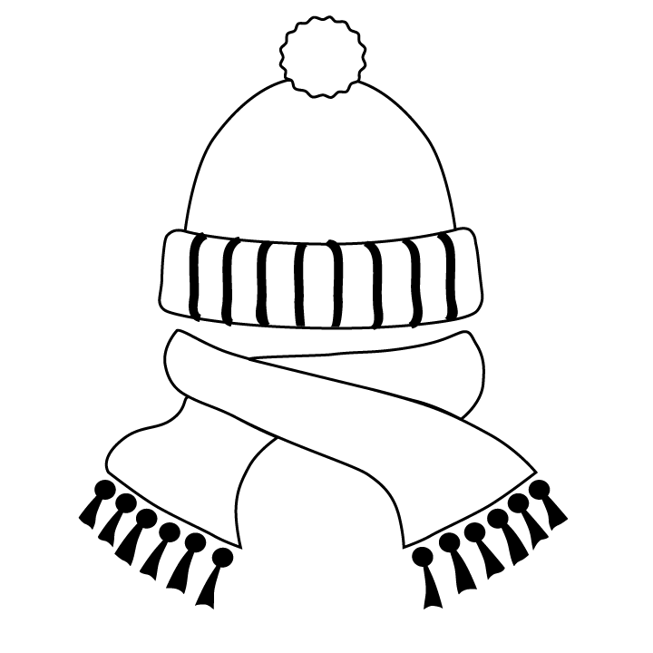 Coloring Pages   Hat And Scarf   Hat And Scarf  Printable Version