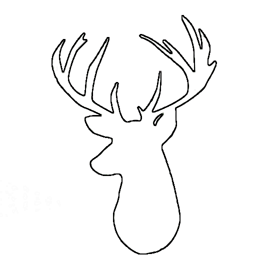 Deer Head Canvas   Christmas Diy