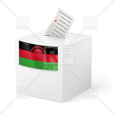 Election In Malawi  Ballot Box With Voting Paper Objects Download