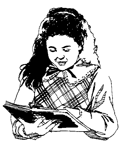 Free Clipart Of Homework Clipart Of A Young School Girl Reading From