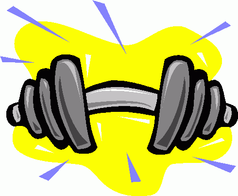 Free   Weightlifting Fitness Training Body Building Clipart