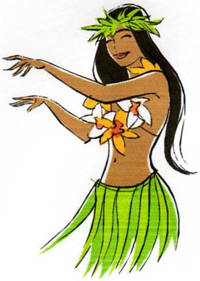 Hula Girl Cartoon Clipart   Free Clipart
