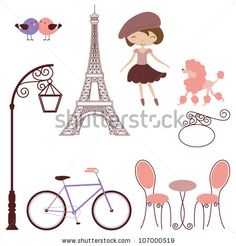 Set Of Paris Vectors   107000519   Shutterstock More