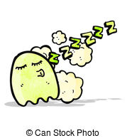 Sleepy Ghost Cartoon Vectors