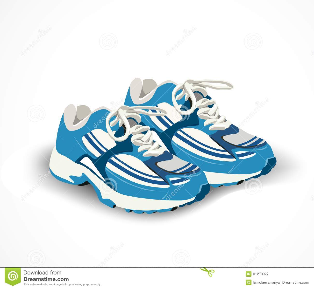 Sport Shoes Sneakers  Vector Illustration Royalty Free Stock