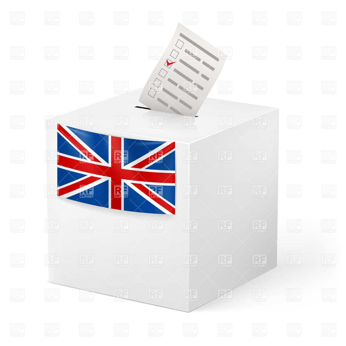 Voting Paper And Ballot Box   Election In Great Britain Download