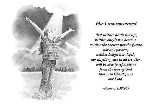 Bible Verse With Pencil Drawing Poster By Joyce Geleynse