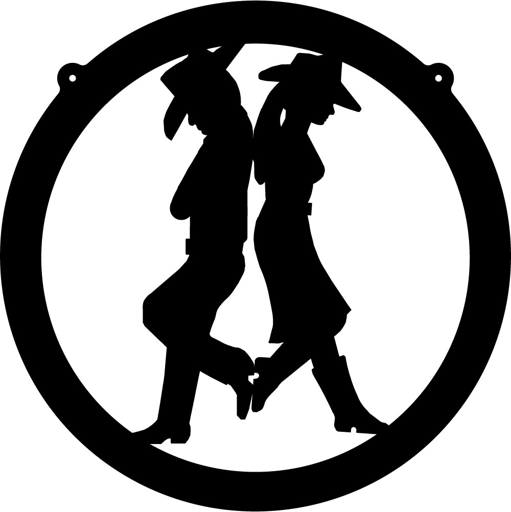 Cowboy And Cowgirl Western Logo