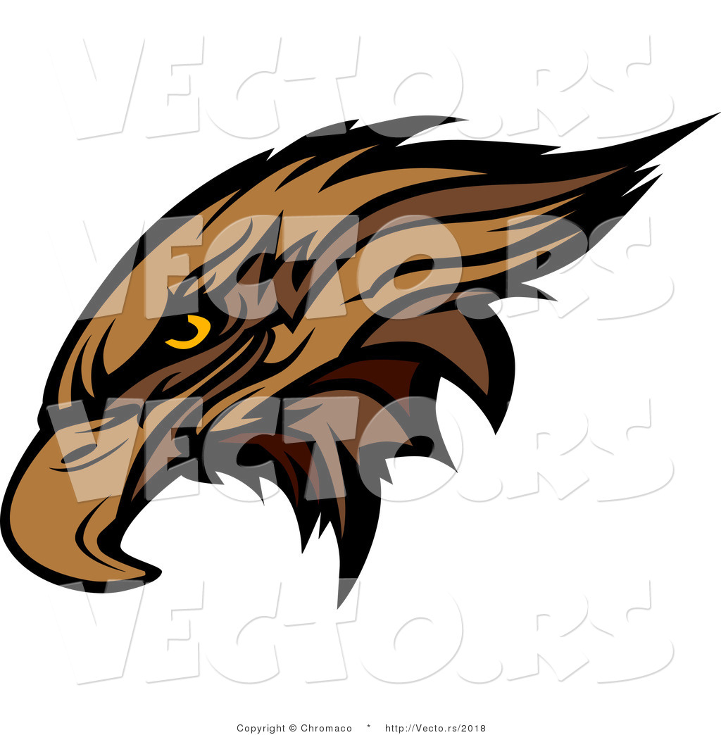 Eagle Head Mascot Clipart Vector Of A Golden Eagle Head By Chromaco