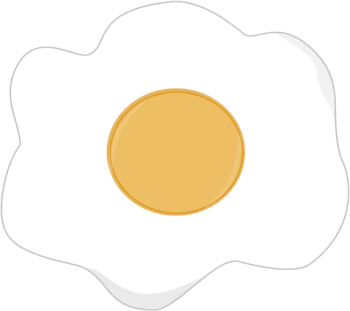 Fried Egg Clipart Black And White Fried Egg Png