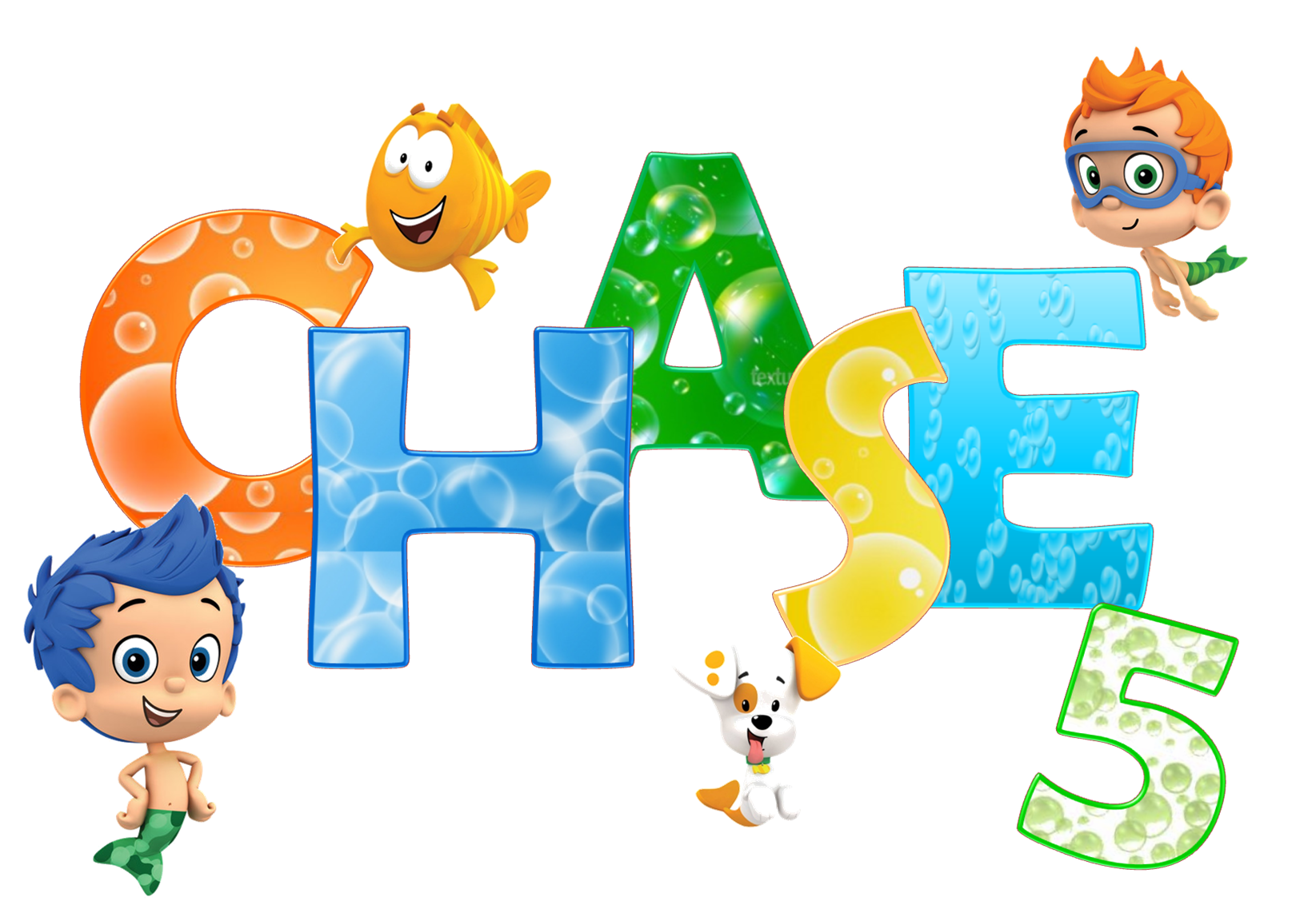 Girls Bubble Guppies 2 3 4 Clipart