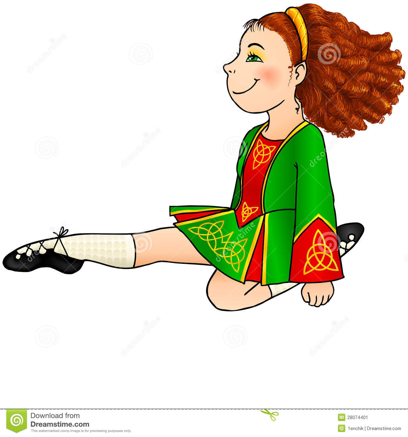 Irish Dancing Girl In Traditional Dress Stock Image   Image  28074401