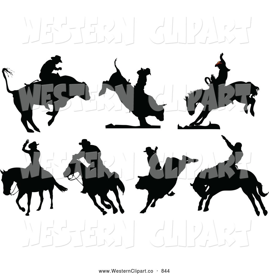 Larger Preview  Vector Western Clip Art Of A Digital Collage Of