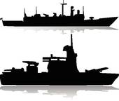 Military Ships Vector   Royalty Free Clip Art