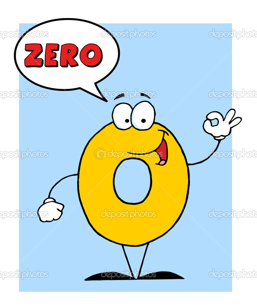 Number 0 Zero Guy With Speech Bubble Stock Image Clipart   Free Clip