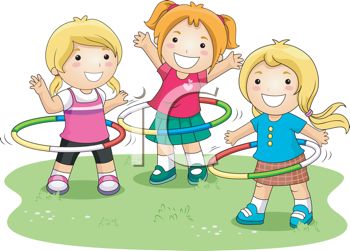 Outside Play Clipart Girls Playing With Plastic