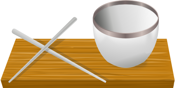 Rice Bowl With Chopsticks Clip Art At Clker Com   Vector Clip Art