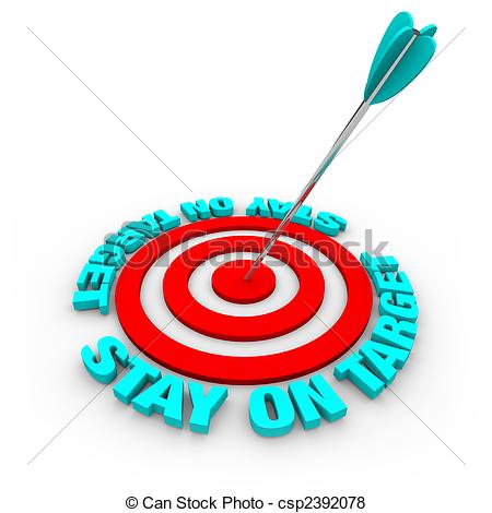 Stay Focused Clipart Stay On Target   Arrow And Red