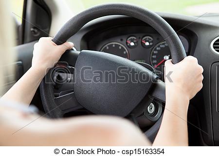 Stock Images Of Woman Hand Holding Steering Wheel   Close Up Of Womans    