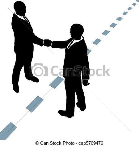 Business People Partner Handshake In Collaboration Agreement On Dotted    