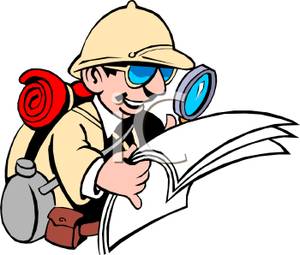 Cartoon Explorer   Royalty Free Clipart Picture