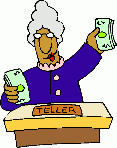 Cashier Clipart Bank Teller 1 Gif