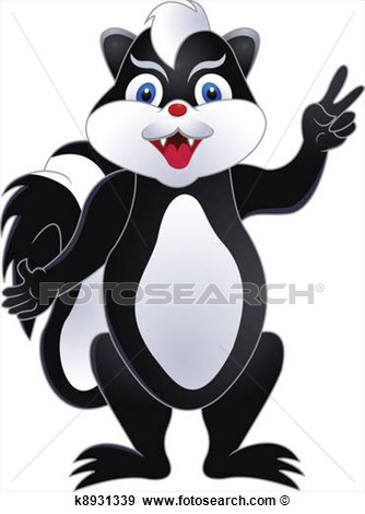 Clip Art   Funny Skunk Cartoon  Fotosearch   Search Clipart    